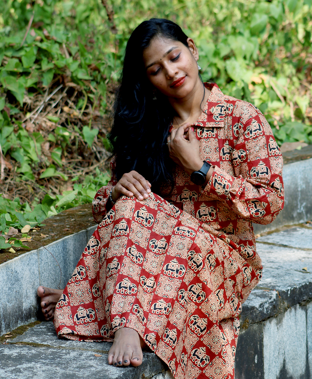 Brown Elephant Murals Tops - Image 2