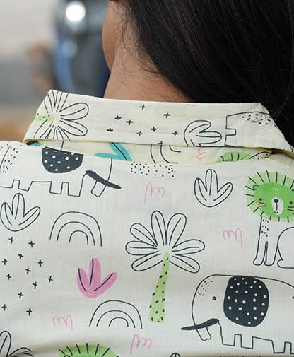 White Pattern dress - Image 7